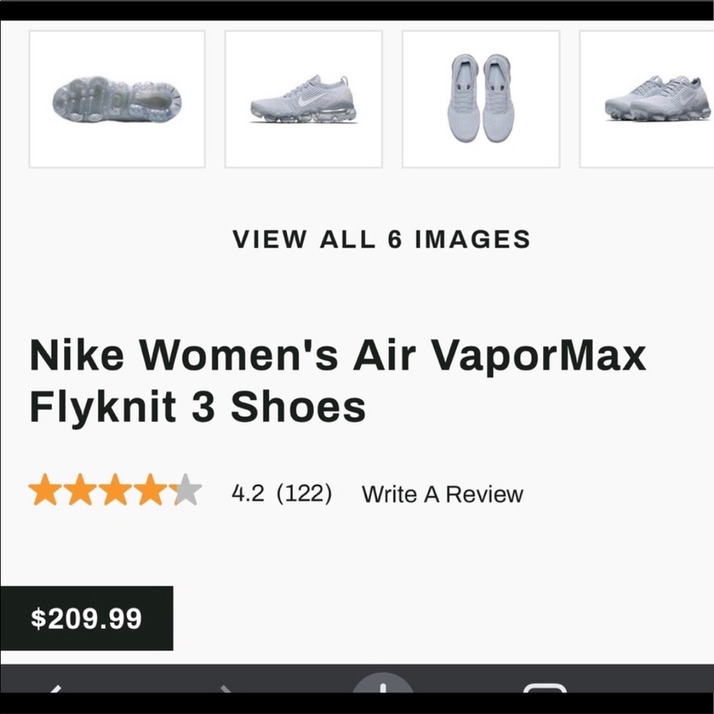 Nike Air VaporMax Flyknit 3 Reflective White - Picture 5 of 5